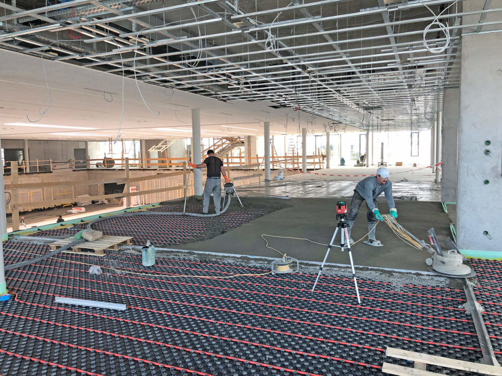 Küng Bodenbau GmbH, Thüringen, Vorarlberg, Tirol, Estrich, Zementestrich, Fließestrich, Dämmungen, Aussgleichsschüttungen, Trennlagen, Dampfbremsen